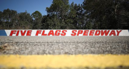 Signage of Five Flag Speedway during the Pensacola 200 for the ARCA Menards Series East in Pensacola, Florida on March 19, 2022. (Morgan Givens/ARCA Racing)
