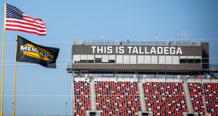 Teams prepare their cars for the General Tire 200 for the ARCA Menards Series at Talladega Superspeedway in Talladega, Alabama, on April 23, 2022. (Dustin Chambers/ARCA Racing)