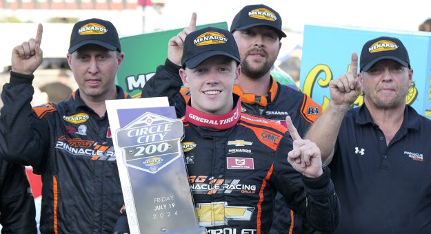 Visit Connor Zilisch stays unbeaten, wins Circle City 200 at Indianapolis Raceway Park page