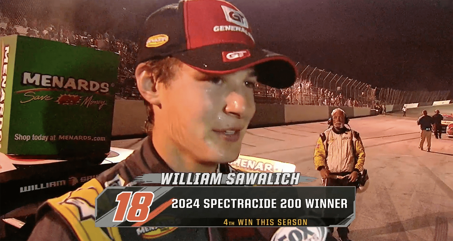 Salem Raceway William Sawalich's Victory Lane interview at Salem Speedway - ARCA