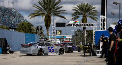 Pre-race practice at Daytona