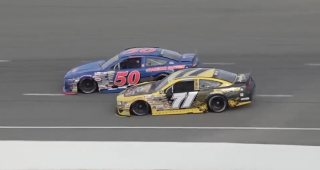 Wild finish: Trevor Huddleston holds off Kyle Keller to win West Series opener at Kern