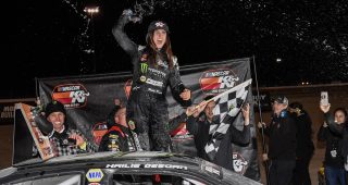 Flashback Friday: Hailie Deegan wins the West Series dirt race at Las Vegas in thrilling fashion