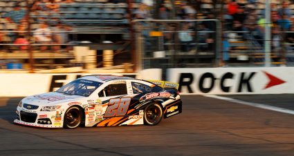 Connor Zilisch, driver of the #28 Chevrolet-Silver Hare Development Chevrolet during the Dutch Boy 150 for the ARCA Menards Series East at Flat Rock Speedway on May 18, 2024 in Carleton, Michigan. (Zack Silver/ARCA Racing)