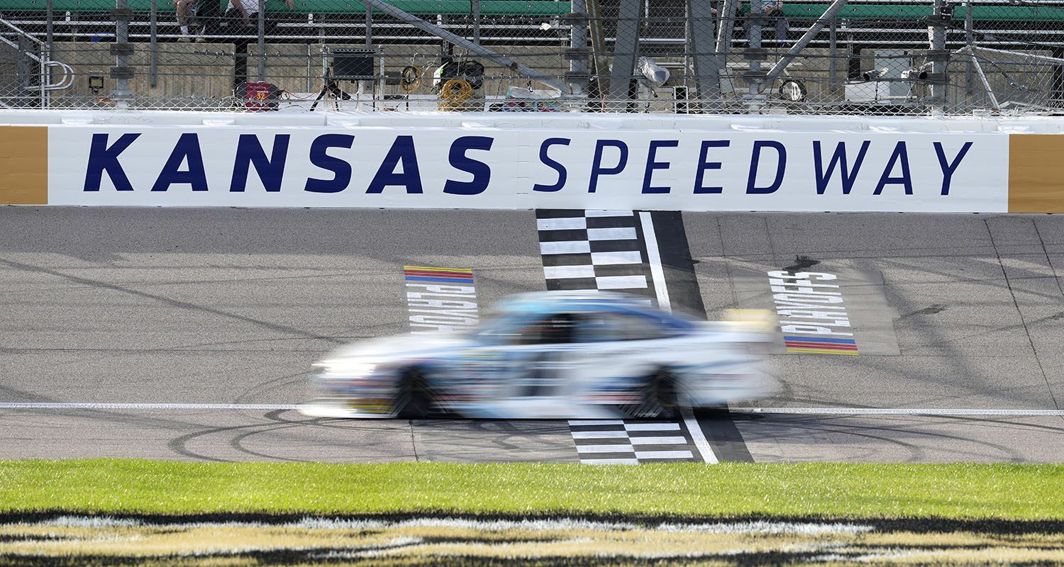 during the Reese’s 150 for the ARCA Menards Series at Kansas Speedway in Kansas City, Kansas on September 27, 2024. (Edd Zurga/ARCA Racing)