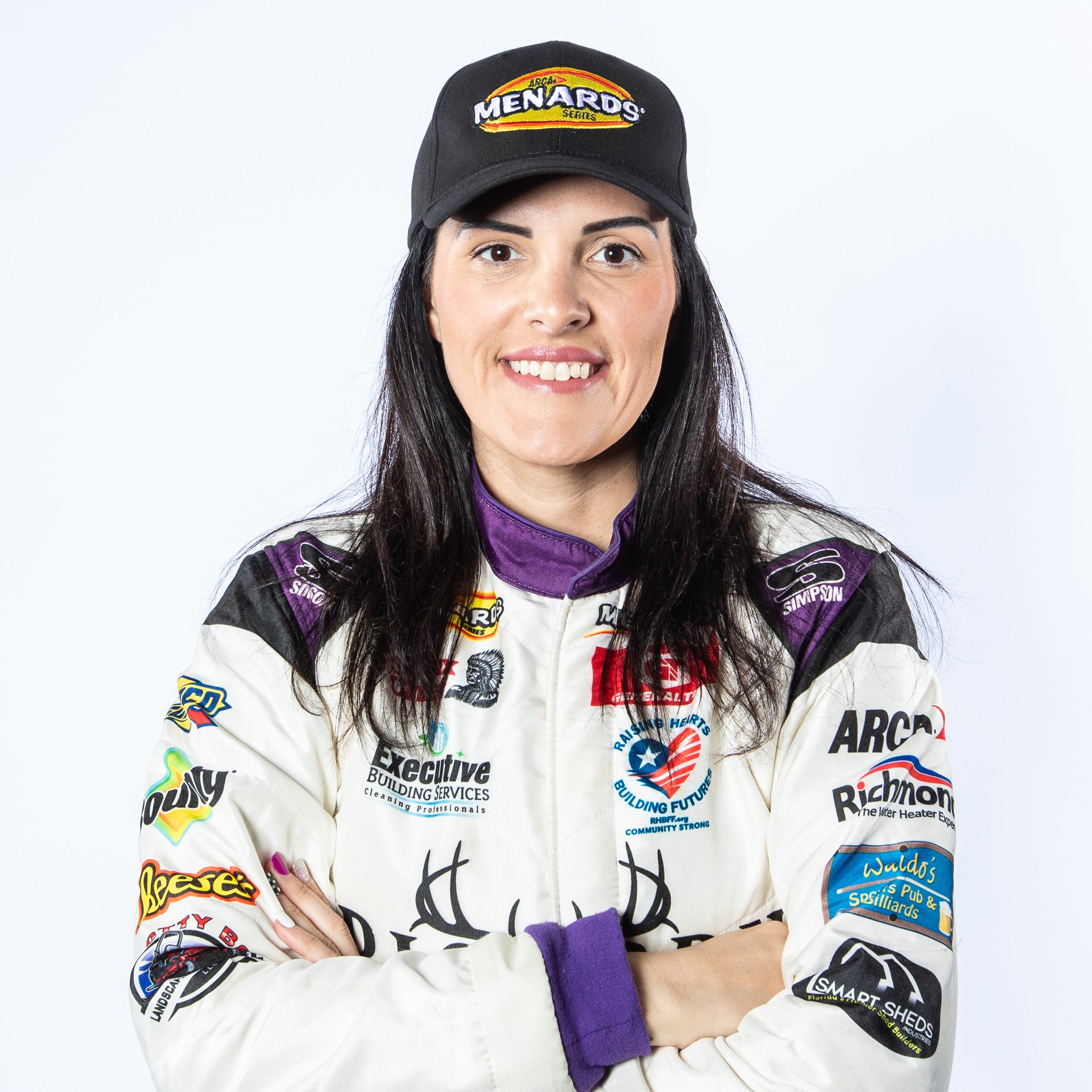 Alli Owens, driver of the No. 68 Bighorn Outdoors Ford, during ARCA Menards Series Media Day at the Daytona International Speedway on Thursday, February 12th, 2026.  (Ted Malinowski/NASCAR)