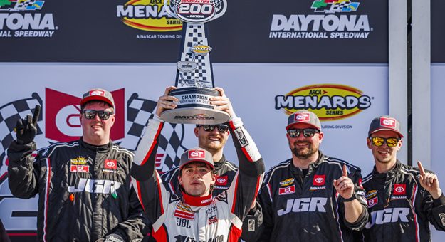 Visit Gio Ruggerio delivers Joe Gibbs Racing its first Daytona ARCA Menards Series victory page