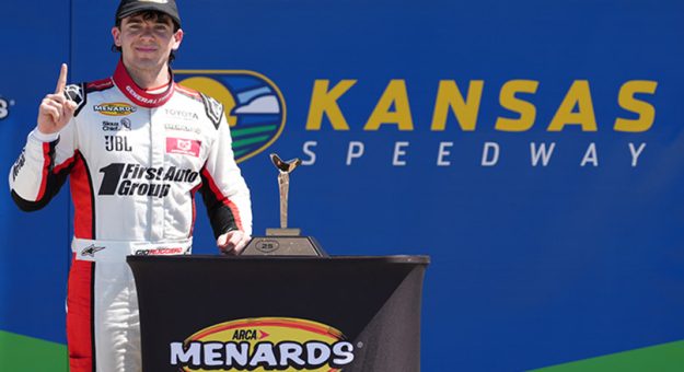 Visit Late-race restarts at Kansas propel Gio Ruggiero to his second career ARCA Menards Series win page