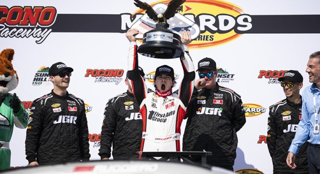 Visit Gio Ruggiero takes fourth ARCA Menards Series victory of 2026 at Pocono page