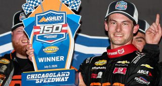 Promo image for Connor Mosack makes the most of a rare ARCA start with a victory at Chicagoland Speedway