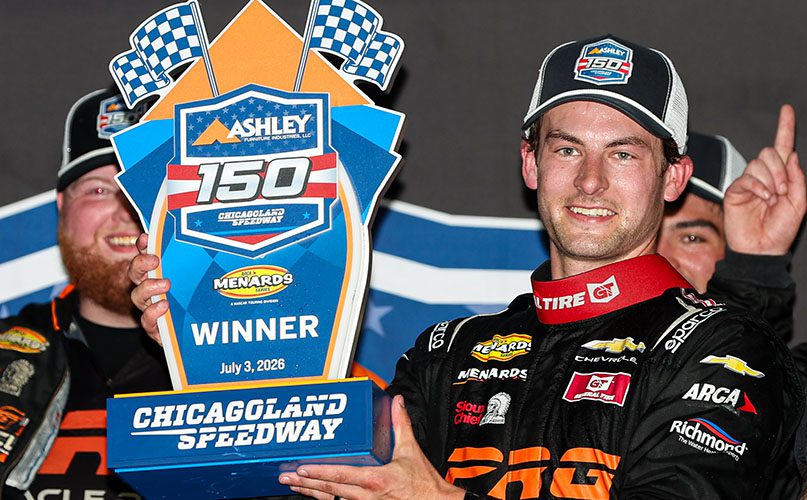 Connor Mosack makes the most of a rare ARCA start with a victory at Chicagoland ...