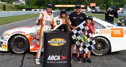 during the Lime Rock Park 100 for the ARCA Menards Series at Lime Rock Park in Lakeville, Connecticut on July 10, 2026. Kostas Lymperopoulos/ARCA Racing)