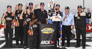 Promo image for Kaden Honeycutt delivers a perfect drive at IRP for his second ARCA Menards Series win of 2026