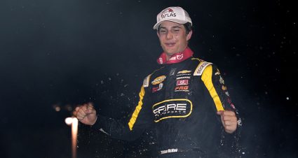 during the Atlas 200 for the ARCA Menards Series at Madison International Speedway in Oregon, Wisconsin on August 28, 2026. (Aaron Gash/NASCAR)